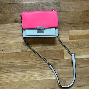 MINT Rebecca Minkoff Pink White & Silver Crossbody Bag